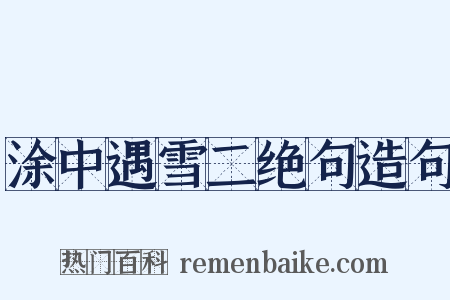 涂中遇雪二绝句造句是什么意思的图片